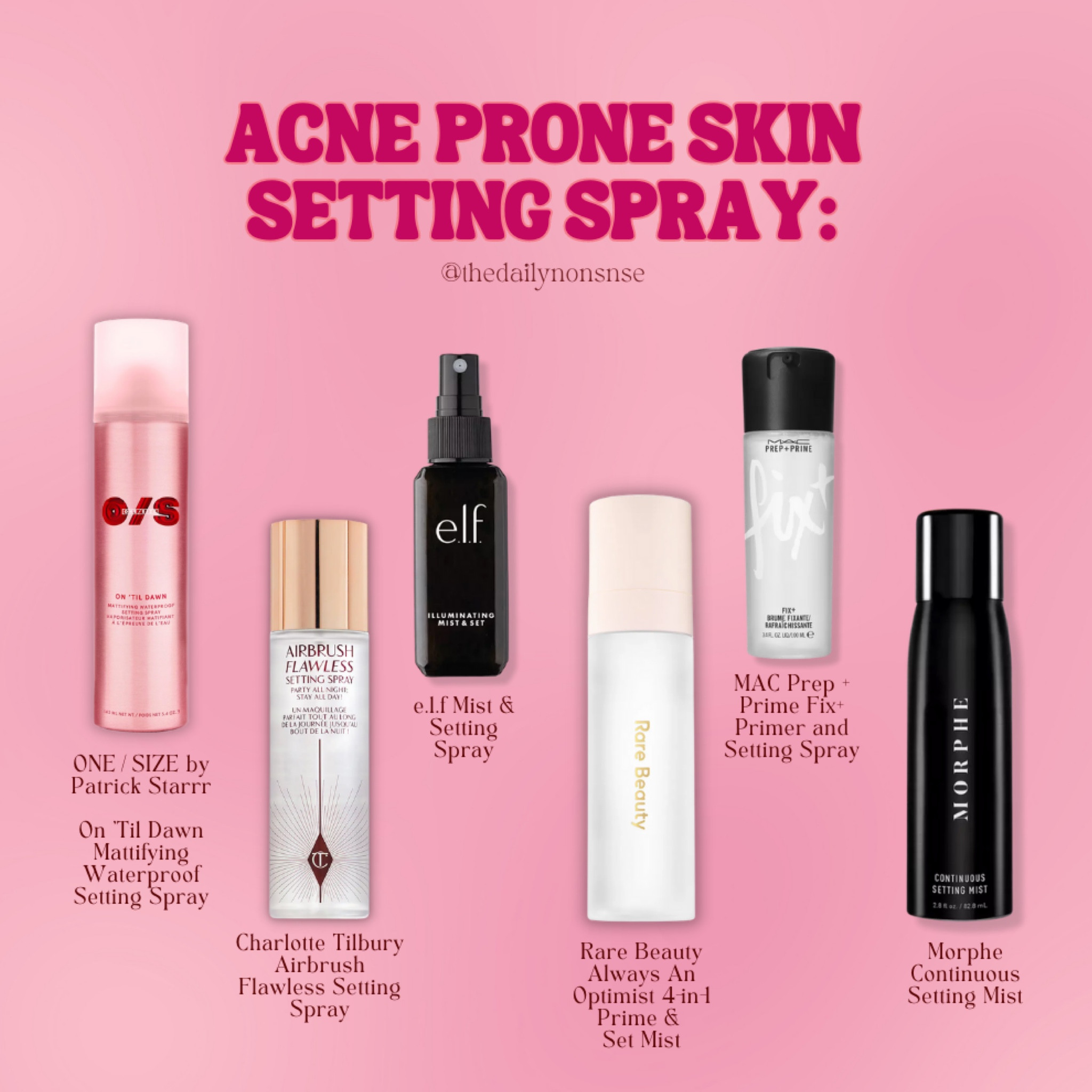 If you’re acne prone like me, here are some Setting Sprays that are safe for your skin. 🫶🏼 

#LTKbeauty #LTKFind #LTKunder50