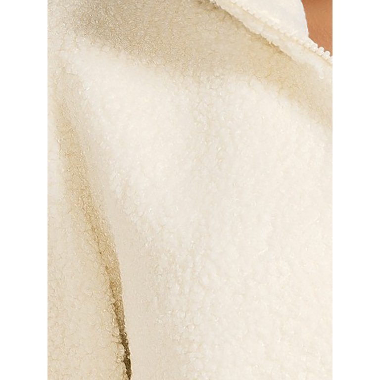 Time And Tru Women's Sherpa Waist Jacket | Walmart (US)