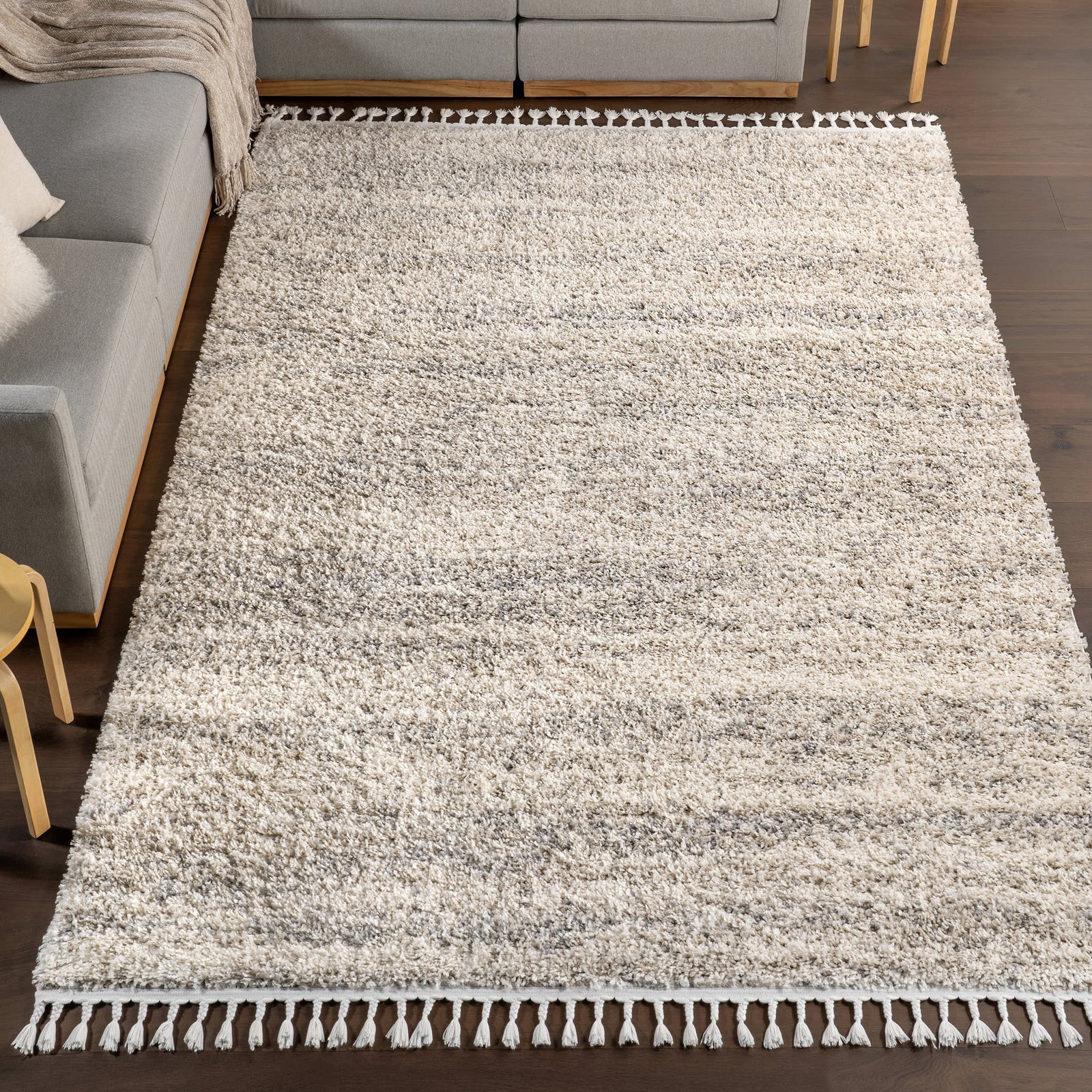 Shaded Shag With Tassels Rug | Rugs USA