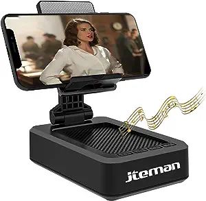 Cell Phone Stand with Wireless Bluetooth Speaker and Anti-Slip Base HD Surround Sound Perfect for... | Amazon (US)