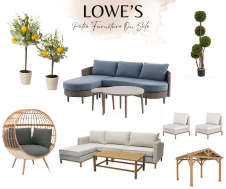 Is your patio ready for hosting summer parties?! Lowe’s has amazing deals on patio furniture and everything you need @loweshomeimprovement #loweshomeimprovement patio season, patio furniture , grilling season, topiary.  Egg chair 

#LTKSeasonal #LTKSaleAlert #LTKHome