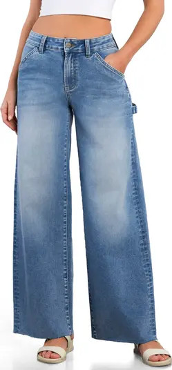 Raw Hem Wide Leg Carpenter Jeans | Nordstrom