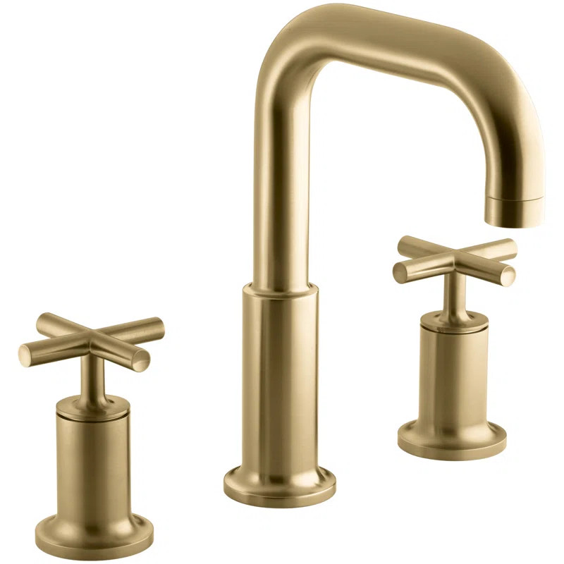 Purist® Deck-Mount Bath Faucet Trim for High-Flow Valve with Cross Handles, Valve Not Included | Wayfair North America