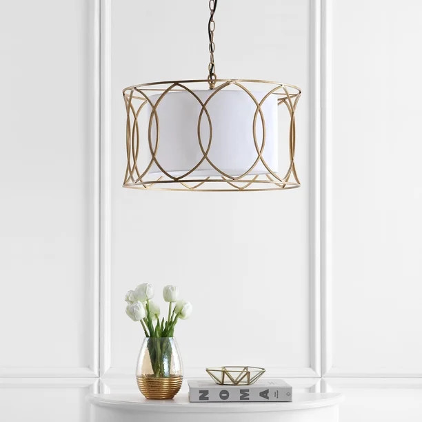 Safavieh Silas 21.5 In. Dia. Adjustable Pendant Lamp, Gold - Walmart.com | Walmart (US)