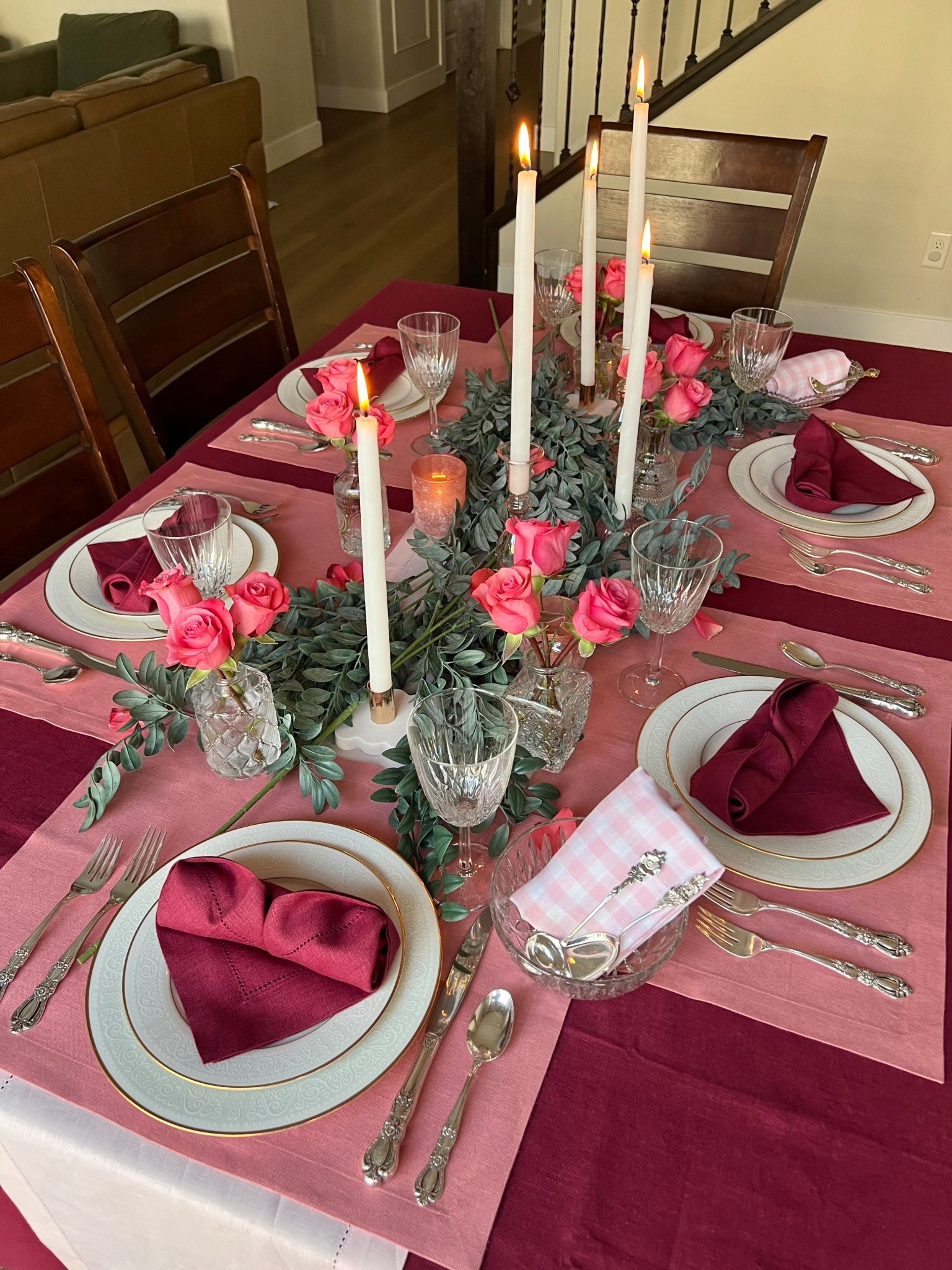 Valentines table with linens from Solino Home 😍 we love doing dinner and a dance at home with our family! 

#LTKValentine #LTKSeasonal #LTKHome