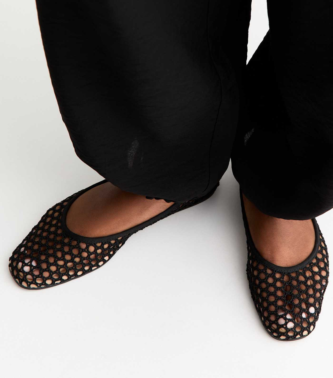 Black Mesh Ballet Pumps | New Look | New Look (UK)