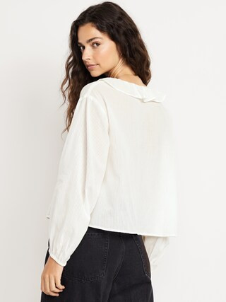 Tie-Front Ruffle Top | Old Navy (US)