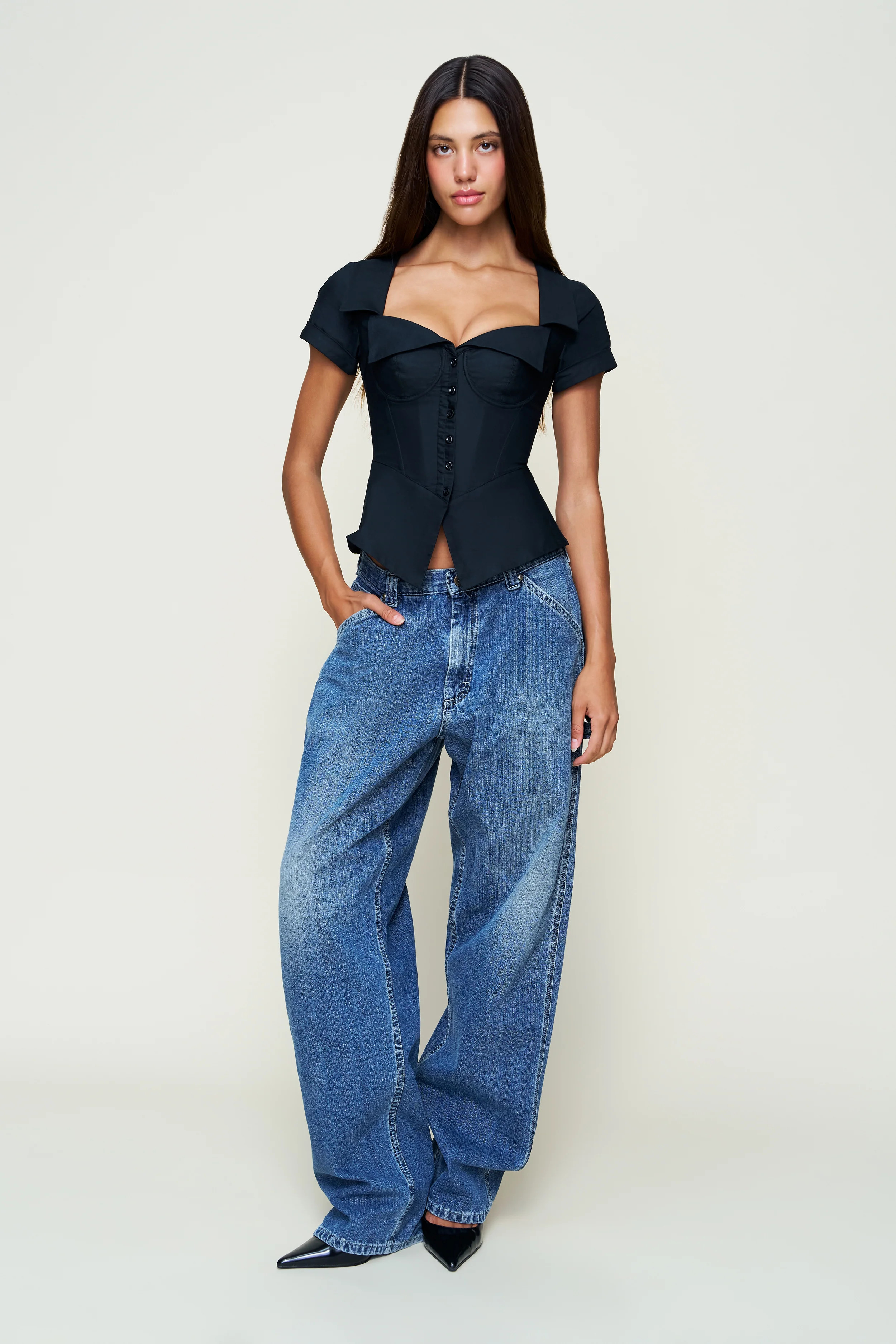 Lia Buttondown Corset | Danielle Guizio NY