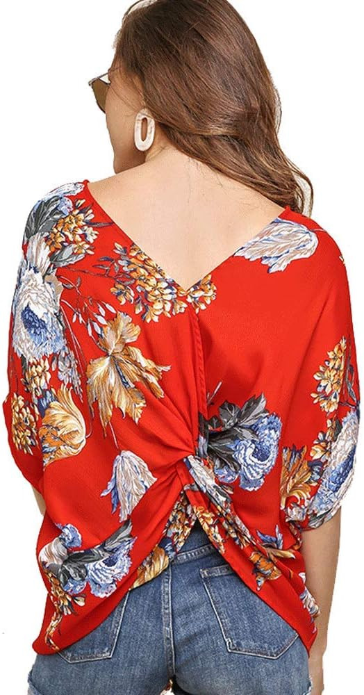Twisted Sister! Great Floral Print Reversible Knot Top | Amazon (US)