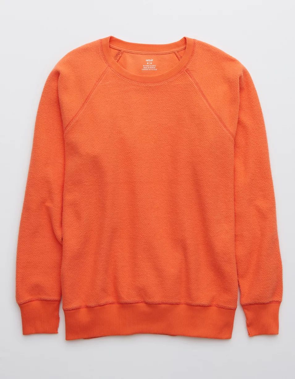 Aerie Textured Vintage Crew Sweatshirt | American Eagle Outfitters (US & CA)