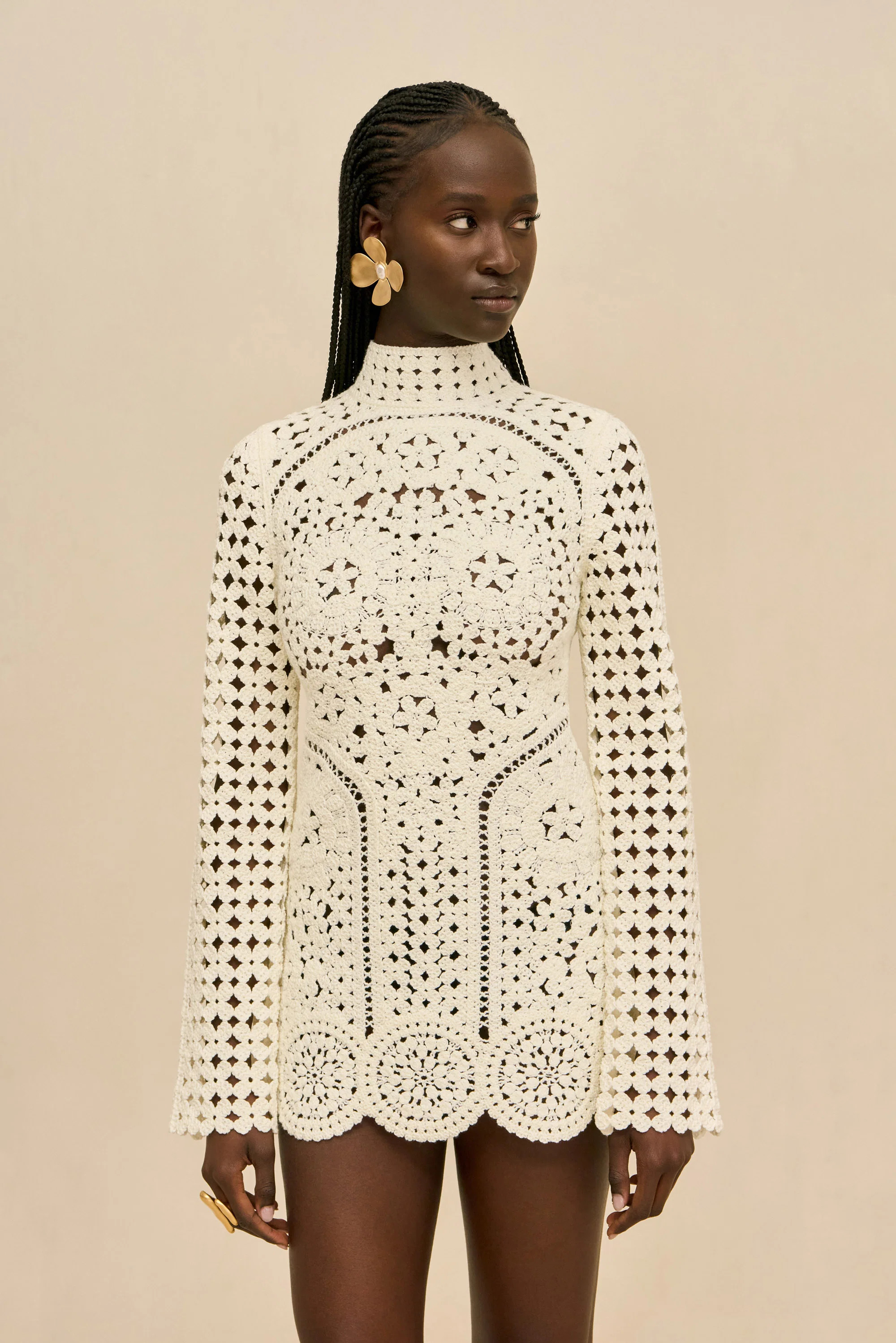 JEMMA CROCHET DRESS - OFF WHITE | Cult Gaia - US