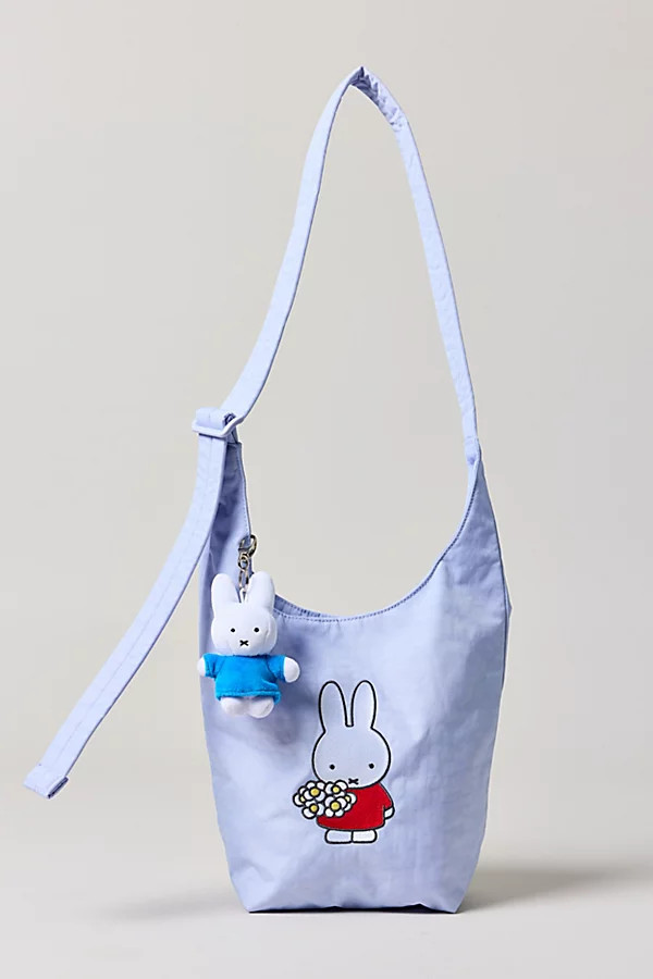 BAGGU & Miffy Small Nylon Sling Bag in Embroidered Miffy Flowers, Women's at Urban Outfitters | Urban Outfitters (US and RoW)