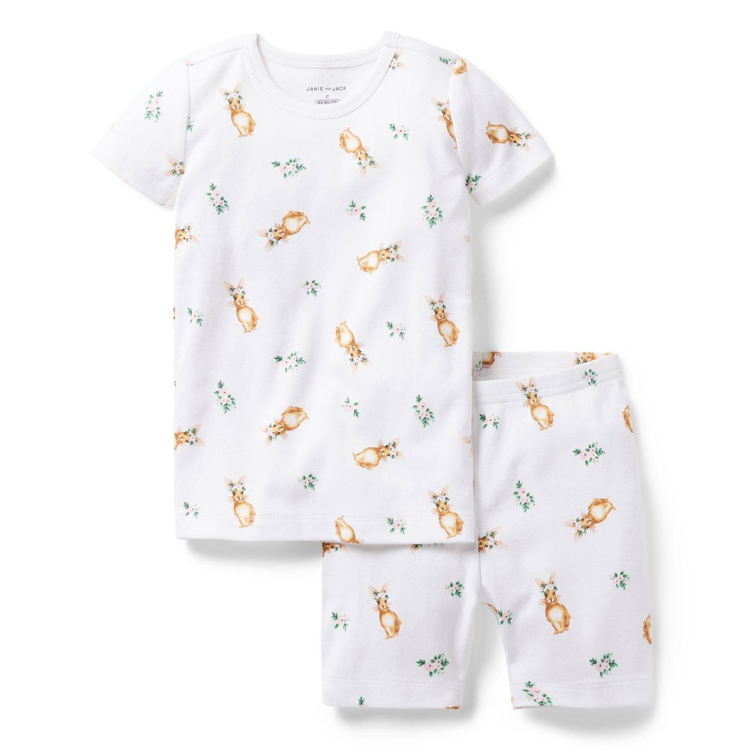 Good Night Short Pajamas in Bunny Floral | Janie and Jack