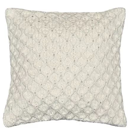 Better Homes & Gardens Sweater Knit Decorative Throw Pillow, 17" x 17", Ivory | Walmart (US)