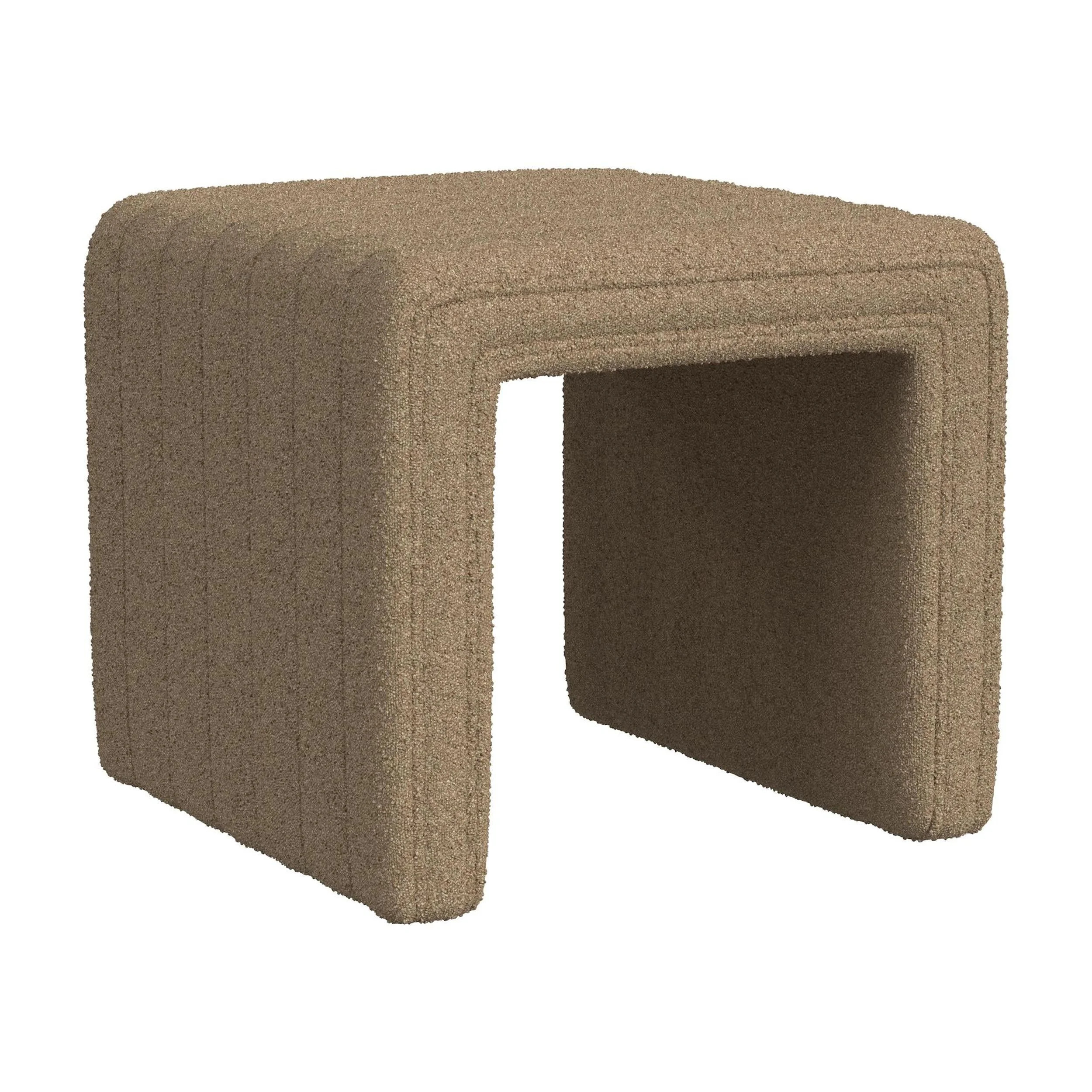 HomePop Modern Channel Ottoman, Brown Boucle | Walmart (US)