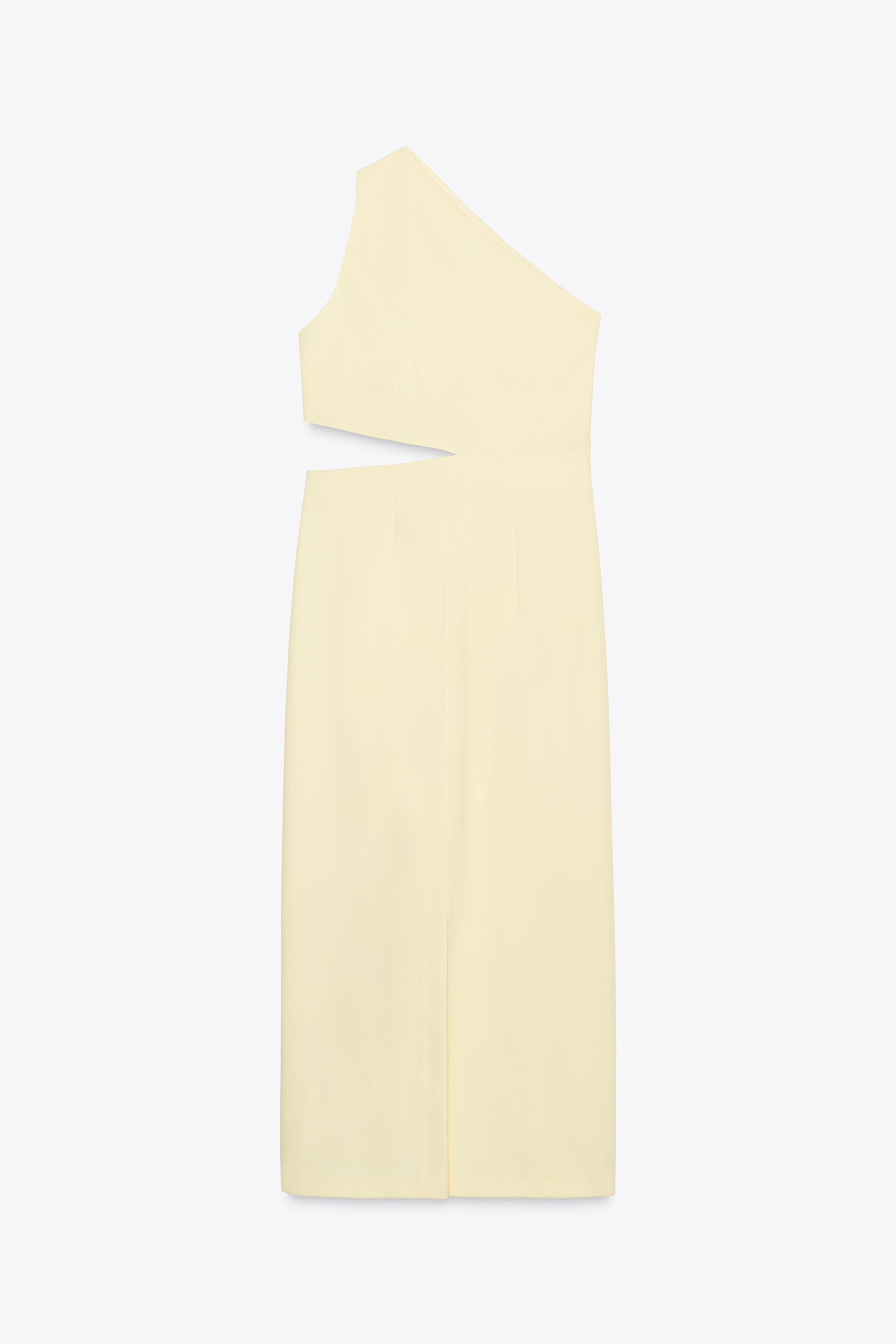 ASYMMETRIC CUT OUT MIDI DRESS | Zara US