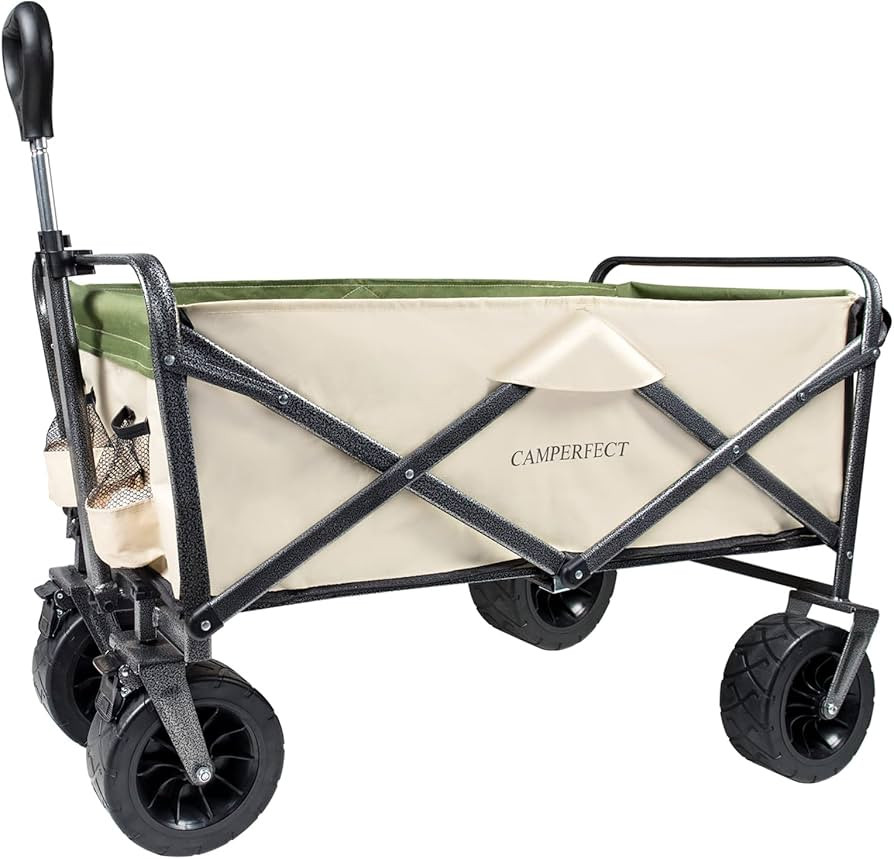CAMPERFECT Beach Wagon with Big Wheels for Sand, Folding Wagon Outdoor All-Terrain Foldable Wagon... | Amazon (US)