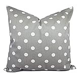 Custom Pillows - Grey and White Pillow Shams - Polka Dot Pillow Covers - Storm Pillow Cases - Decora | Amazon (US)