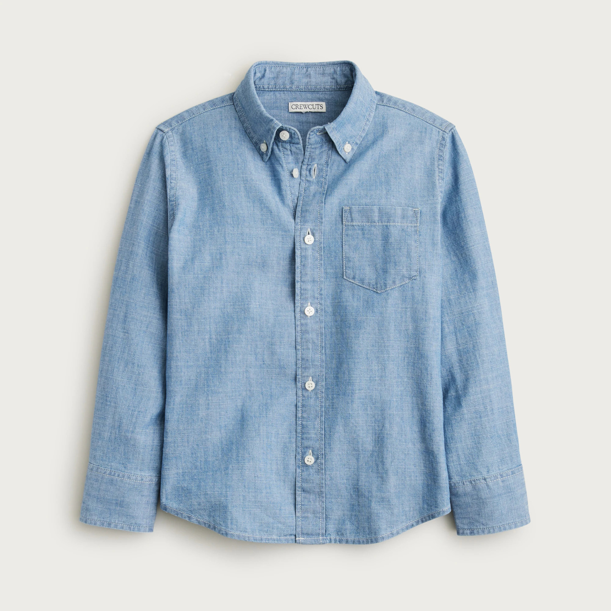 Kids' long-sleeve chambray button-down | J. Crew US