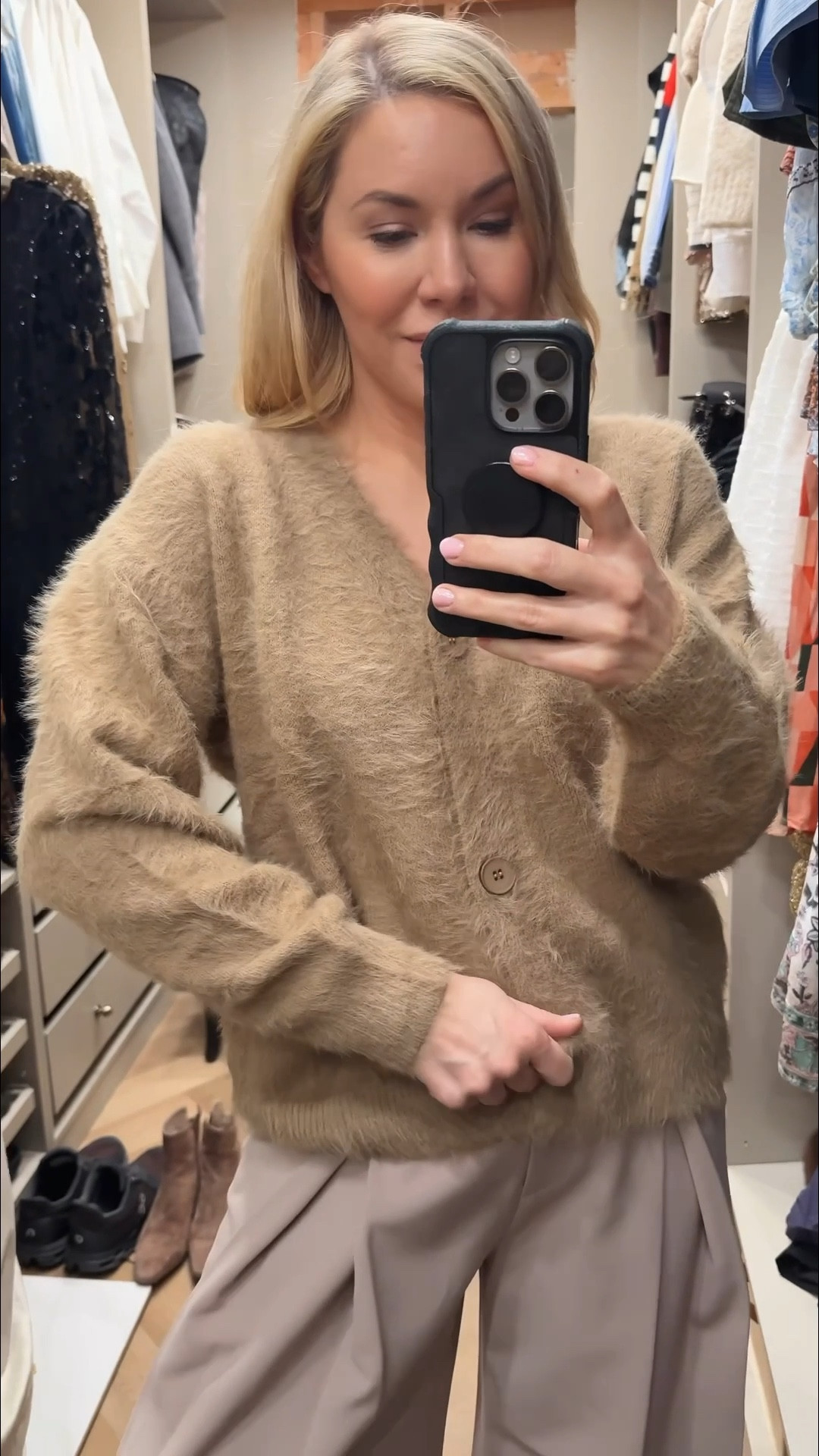 Sharing a high/low look 
Amazon 
Pleated pants 

#LTKSeasonal #LTKFindsUnder50 #LTKHoliday