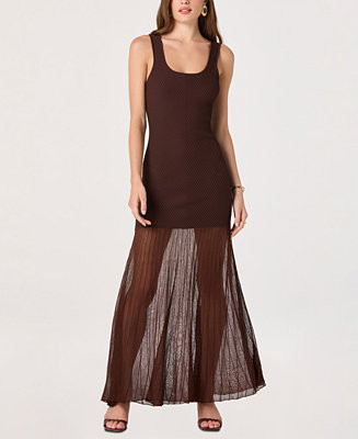 Women's Drop-Waist Scoop Neck Maxi Dress | Macy's