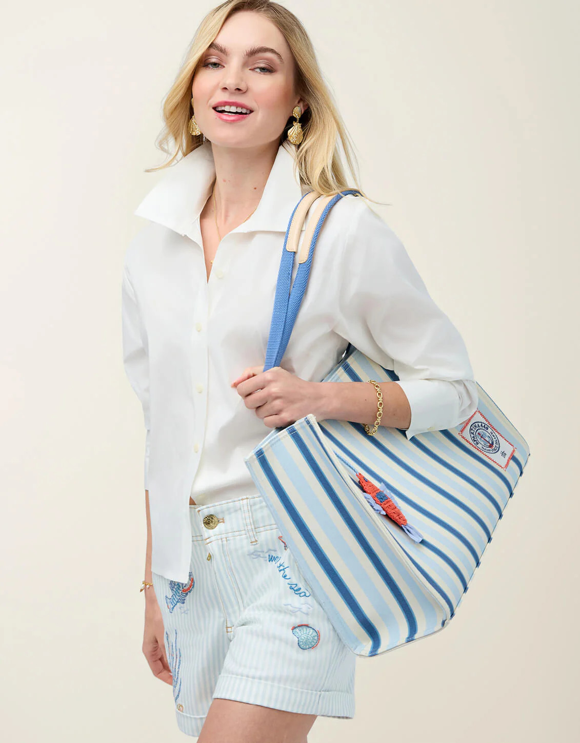 Cher Blouse Pearl White | Spartina 449