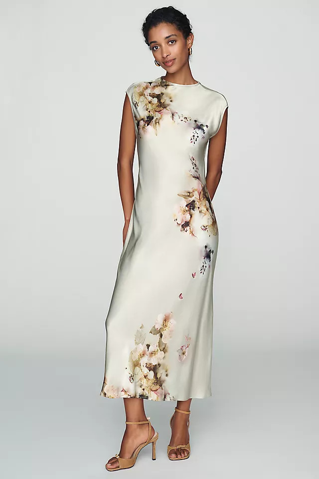 Charlette Mock-Neck Midi Slip Dress | Anthropologie (US)