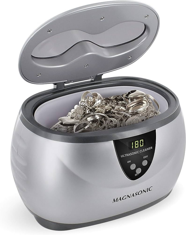 Magnasonic Professional Ultrasonic Jewelry Cleaner with Digital Timer and 20z Stainless Steel Tan... | Amazon (US)