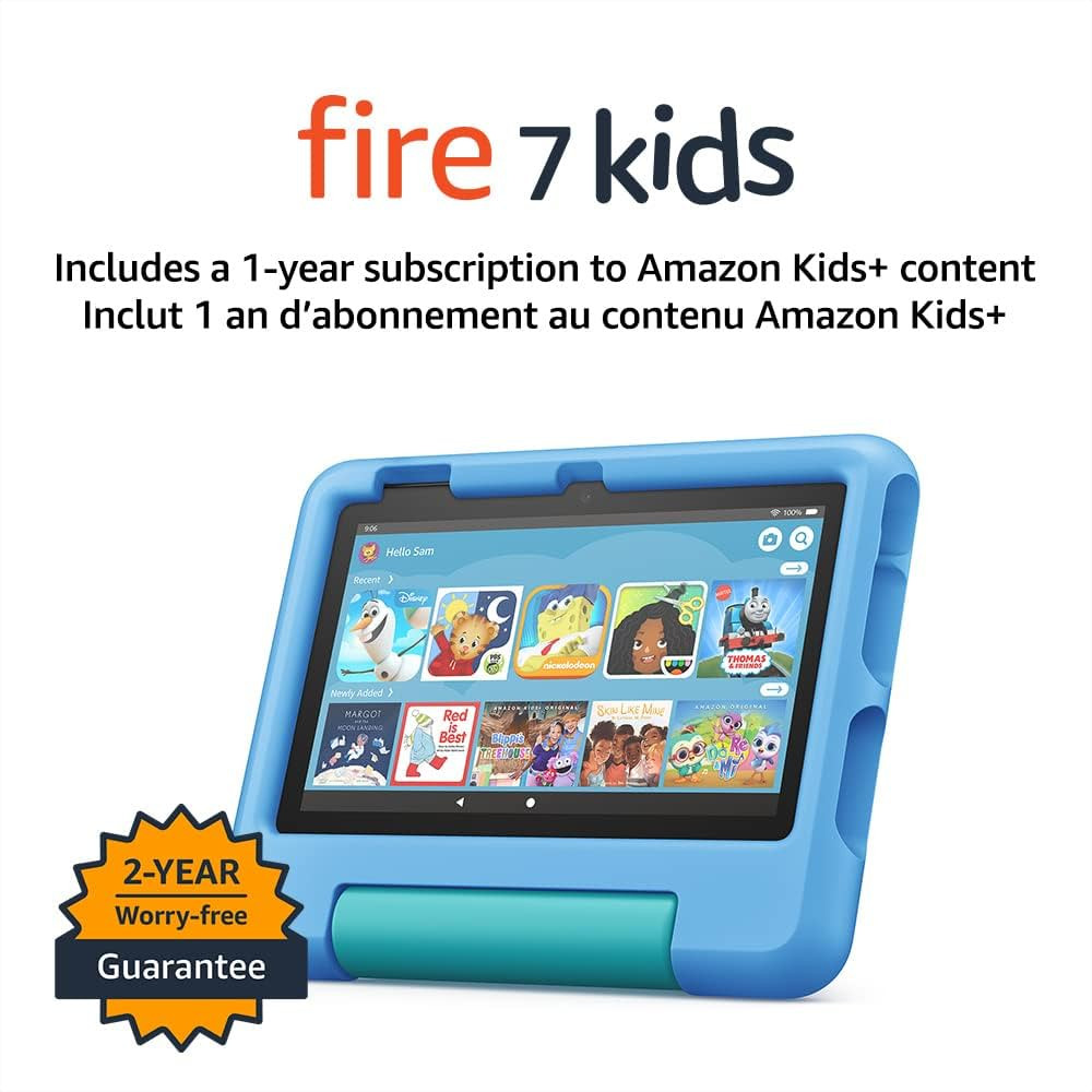 Amazon Fire 7 Kids tablet (newest model), ages 3-7. Top-selling 7" kids tablet on Amazon - 2022, ... | Amazon (CA)