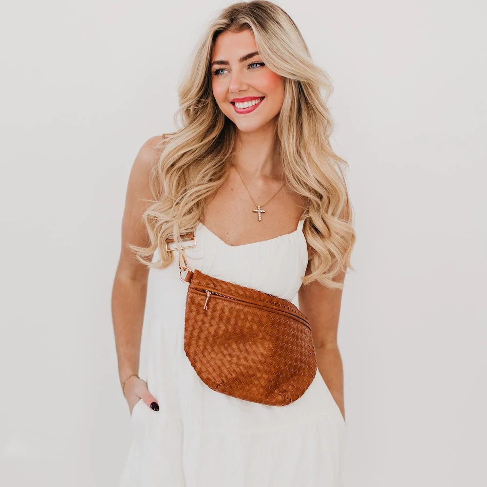 Westlyn Woven Bum Bag Brown | Pretty Simple