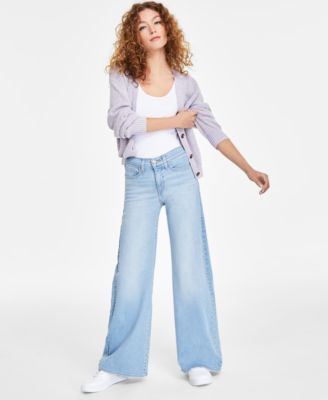 Levi's® Women's 318 Shaping Stellar-Stretch Wide-Leg Jeans - Macy's | Macy's