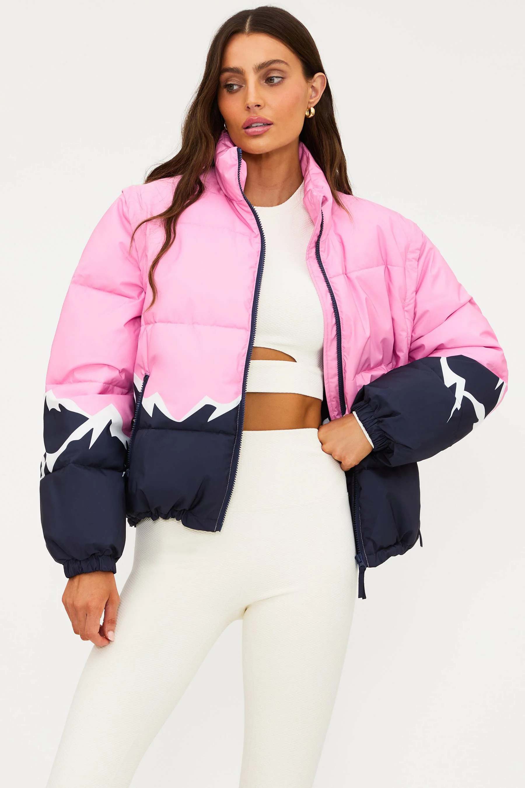 Kris Convertible Puffer Snowy Peaks | Puffer Jacket and Vest | Beach Riot | Beach Riot