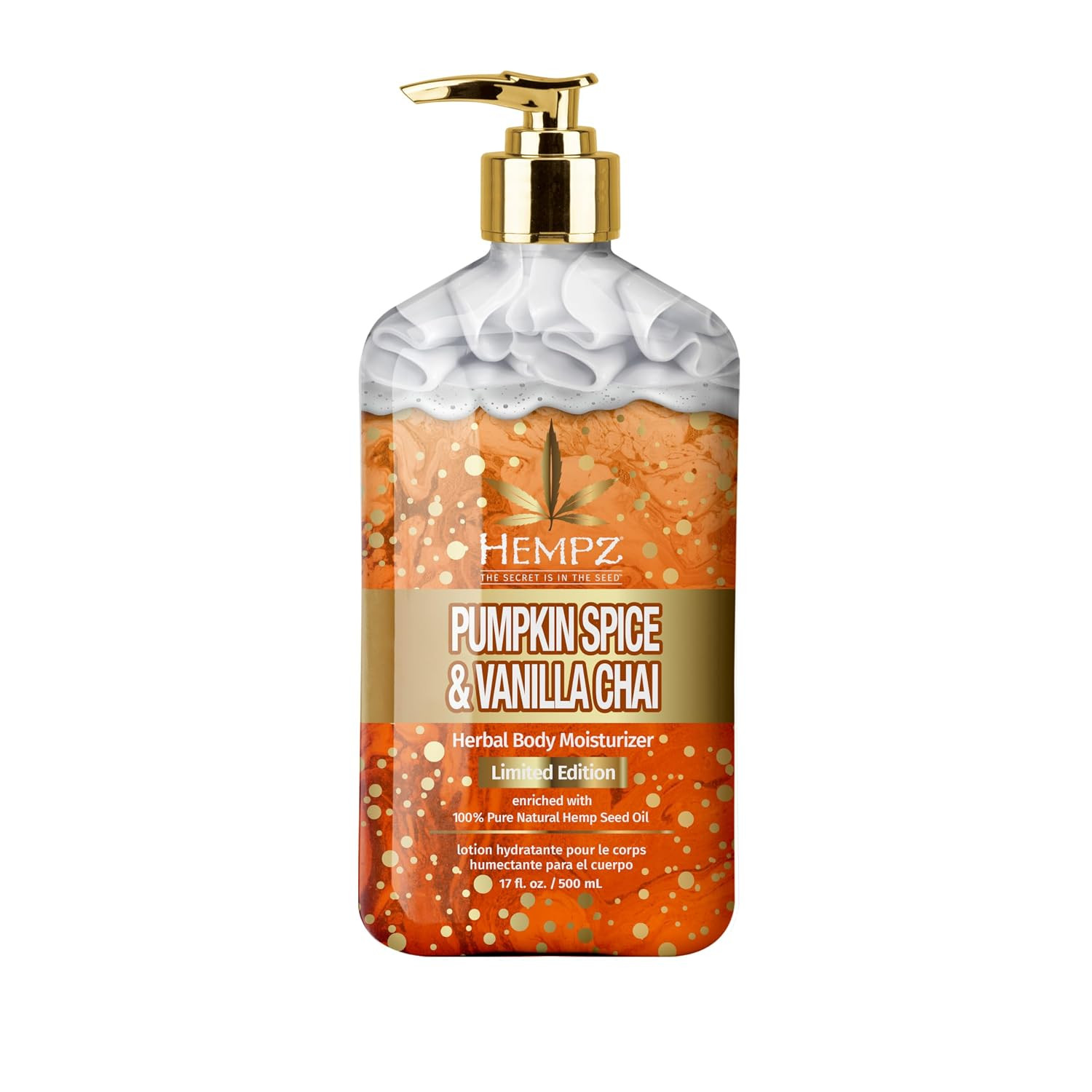 Hempz Limited Edition Pumpkin Spice & Vanilla Chai Herbal Body Lotion, for men or women, vegan and gluten free, 17 oz | Amazon (US)
