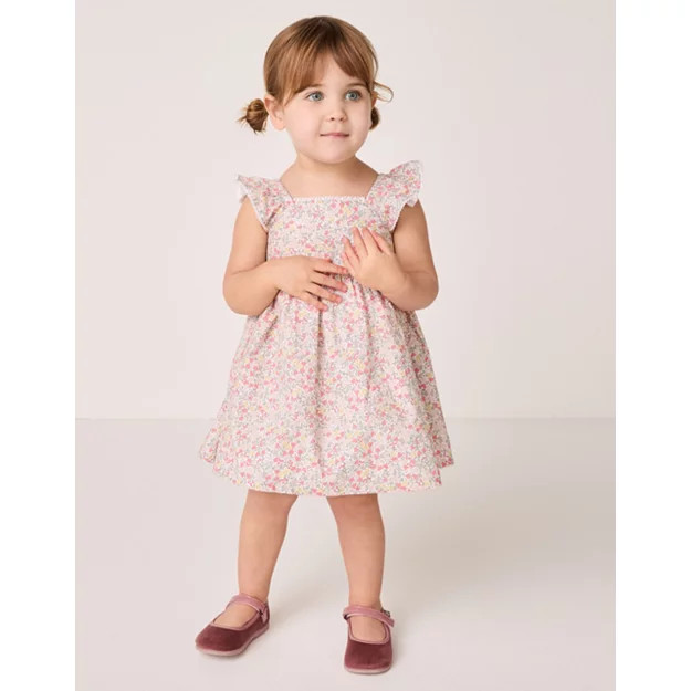 Organic Cotton ‘Manon’ Floral Frill Dress (0–18mths) | The White Company UK & ROW