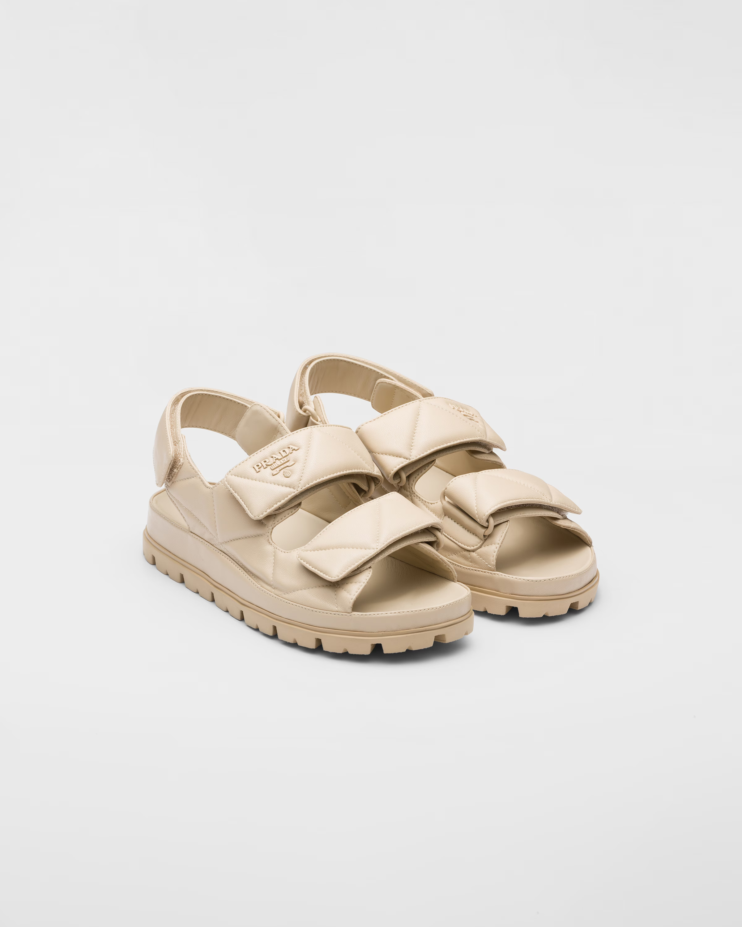 Padded nappa leather sandals | Prada Spa US