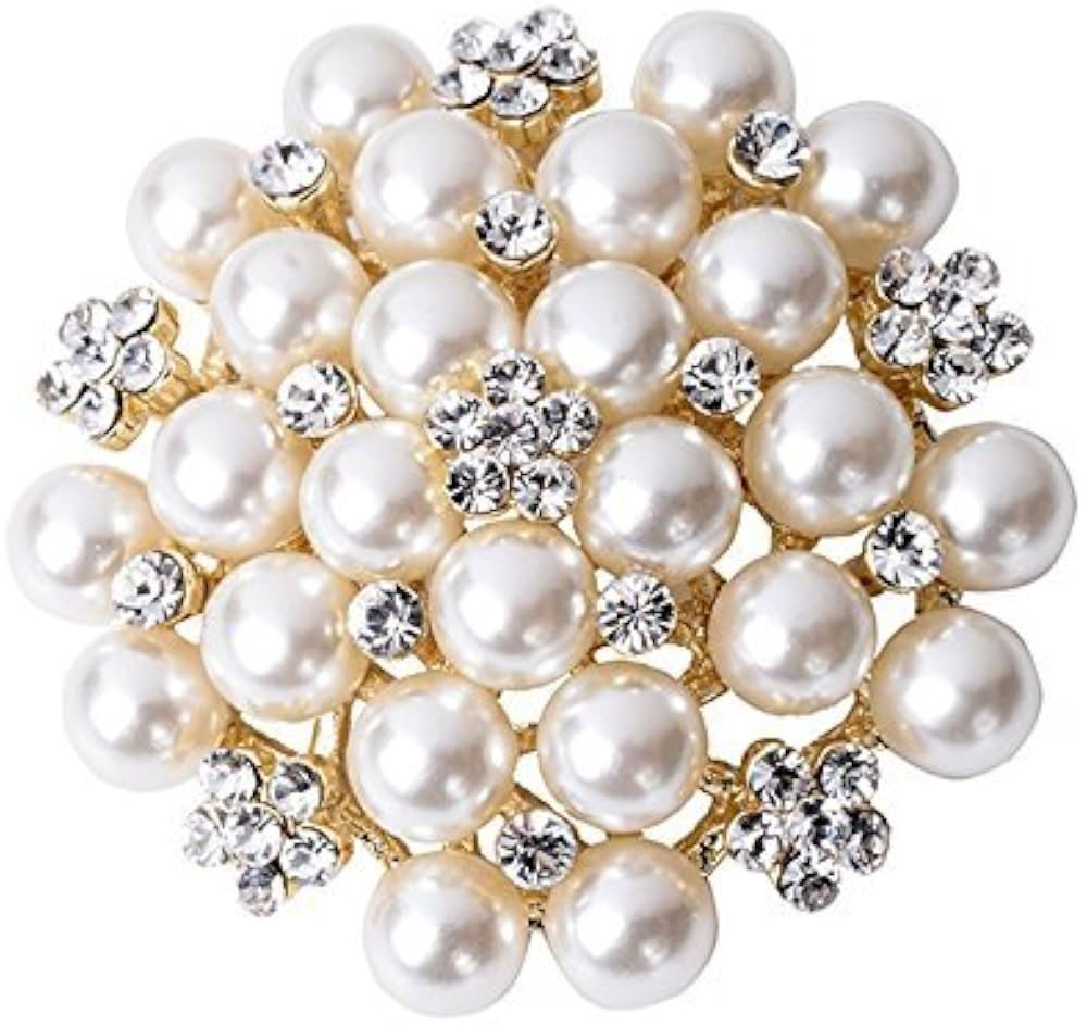 Beaded Pearl Napkin Ring Set of 8, Gold Flower Summer Wedding Holiday Home Table Servitte Bukle N... | Amazon (US)