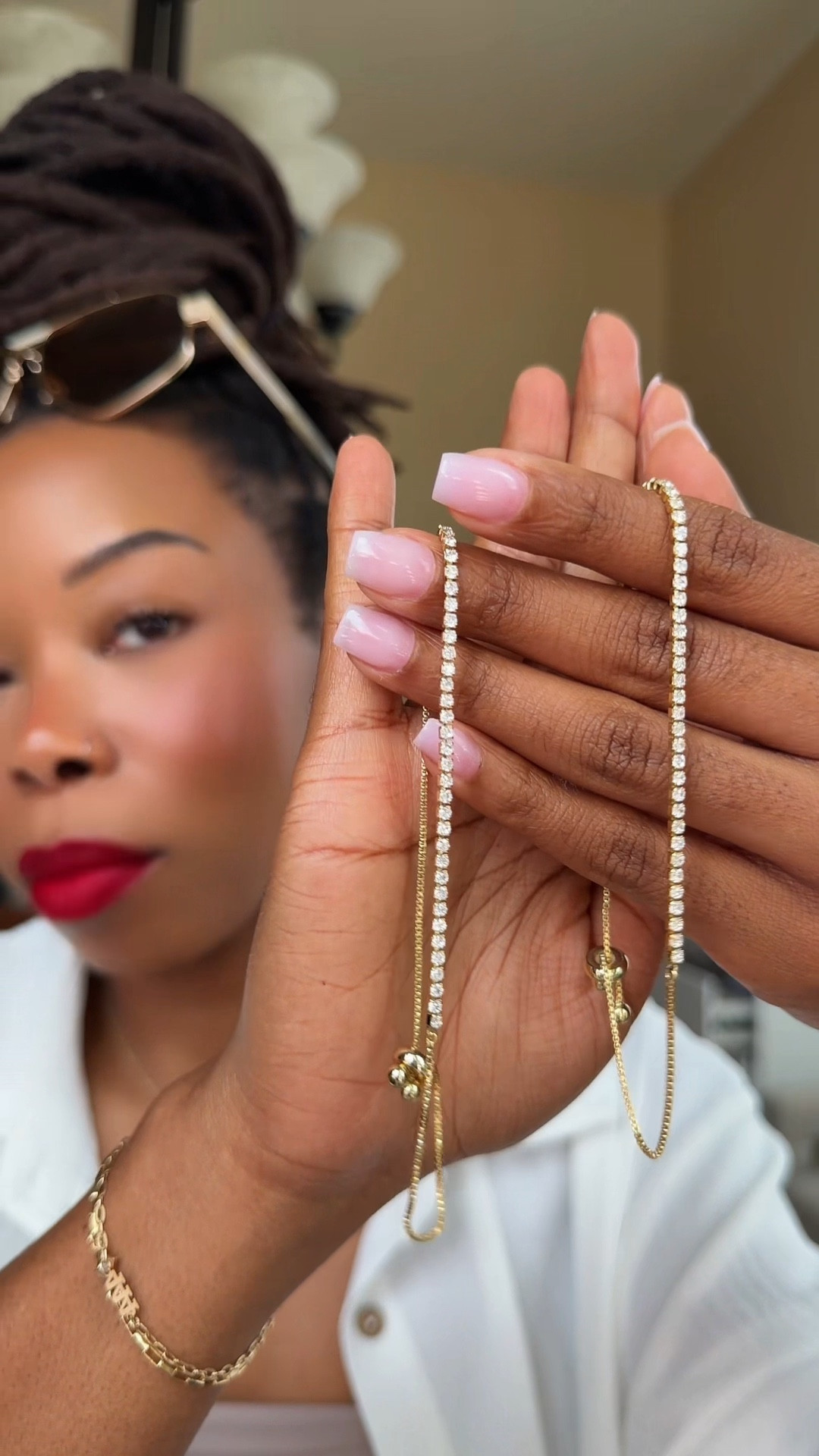 A tennis bracelet that is adjustable 😍! 14k gold plated bracelet from Pavoi is gorgeous! 

#LTKMothersDay #LTKSaleAlert #LTKootd