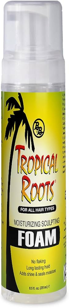 Bronner Bros Tropical Roots Moisturizing Sculpting Foam - With Vitamin E & B5, Guava & Pomegranat... | Amazon (US)