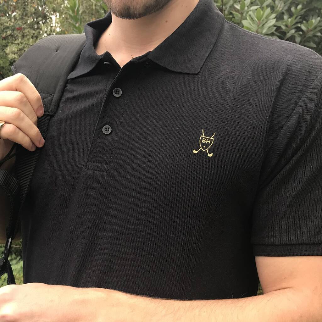 Personalised Golf Motif Polo Shirt | Not On The High Street