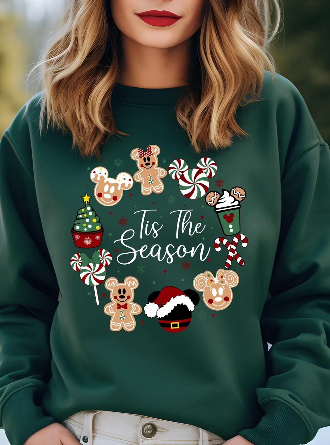 Mickey and Minnie Gingerbread Christmas Shirt, Disney Christmas Tis the Season Sweatshirt, Disney... | Etsy (US)