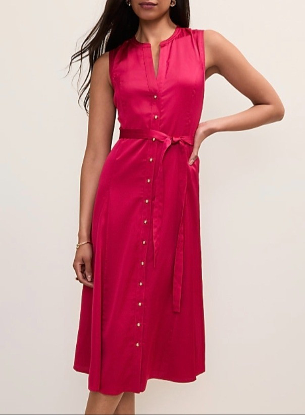 Petite belted flare midi red dress for short women.Hey I am 4'11/150cm petite fashion expert and I share style tips and fashion for short women.

#LTKPetite #LTKMidsize