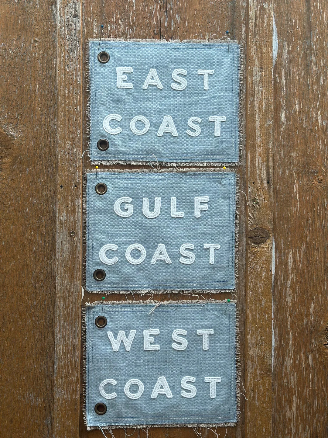 Vintage Inspired Smaller Mini Size Camp Flag East West Gulf Coast Upcycled Recycled Beach Flag Ca... | Etsy (US)