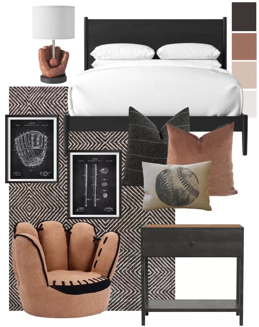 boys bedroom, sports bedroom decor, baseball themed bedroom ideas, boys room decor inspo, home decor, masculine bedroom mood board, twerk boys bedroom #boysroom 

#LTKSaleAlert #LTKHome #LTKKids