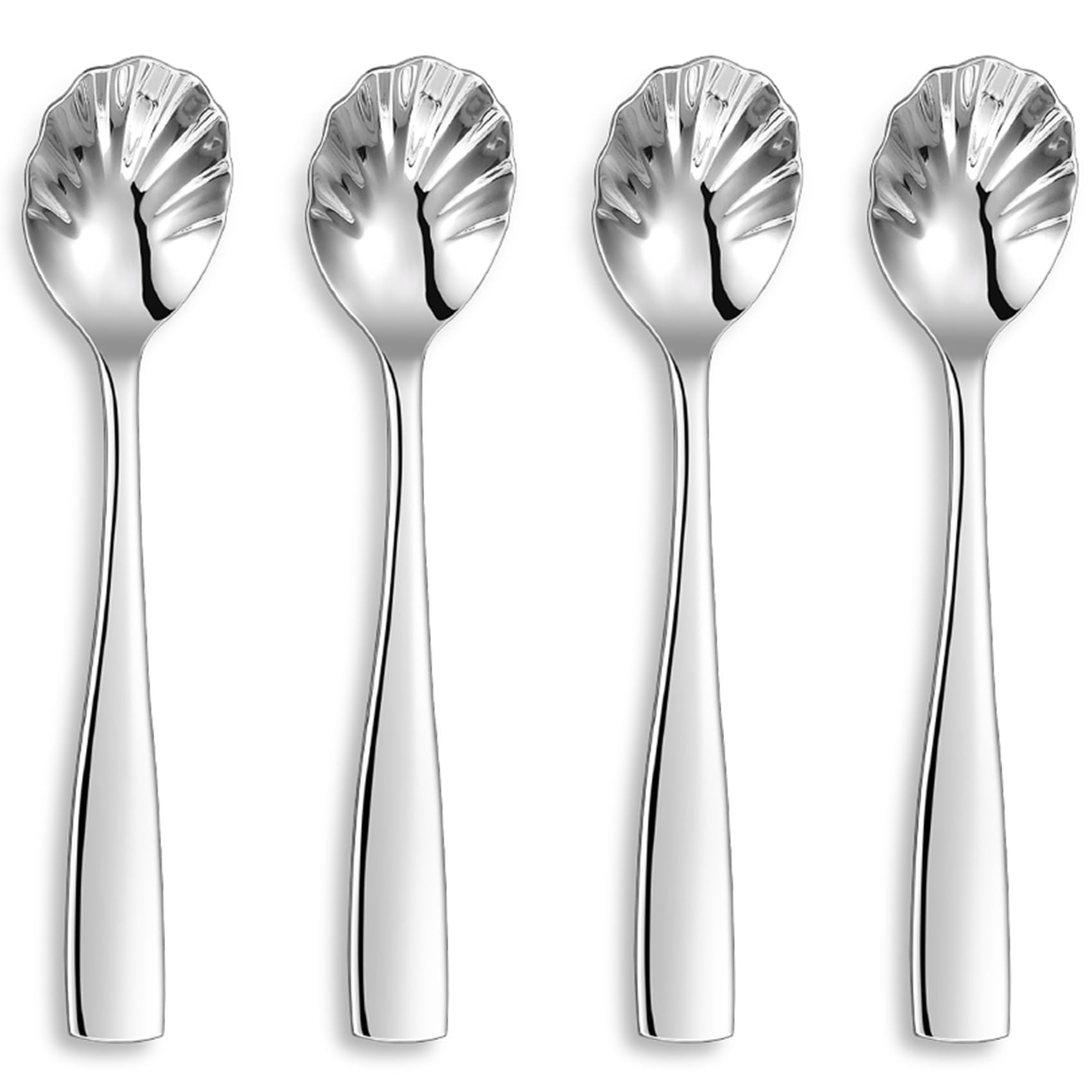 KEAWELL Premium Louis Tea Spoons Set of 4, 18/10 Stainless Steel, 6.1" Fine Spoon Set with Square... | Amazon (US)