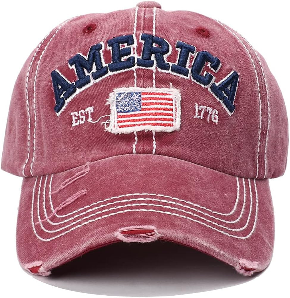 America USA Eagles Flag Est 1776 Cap Hat-Breathable Ball Cap Baseball Cap Adjustable Size for Men... | Amazon (US)