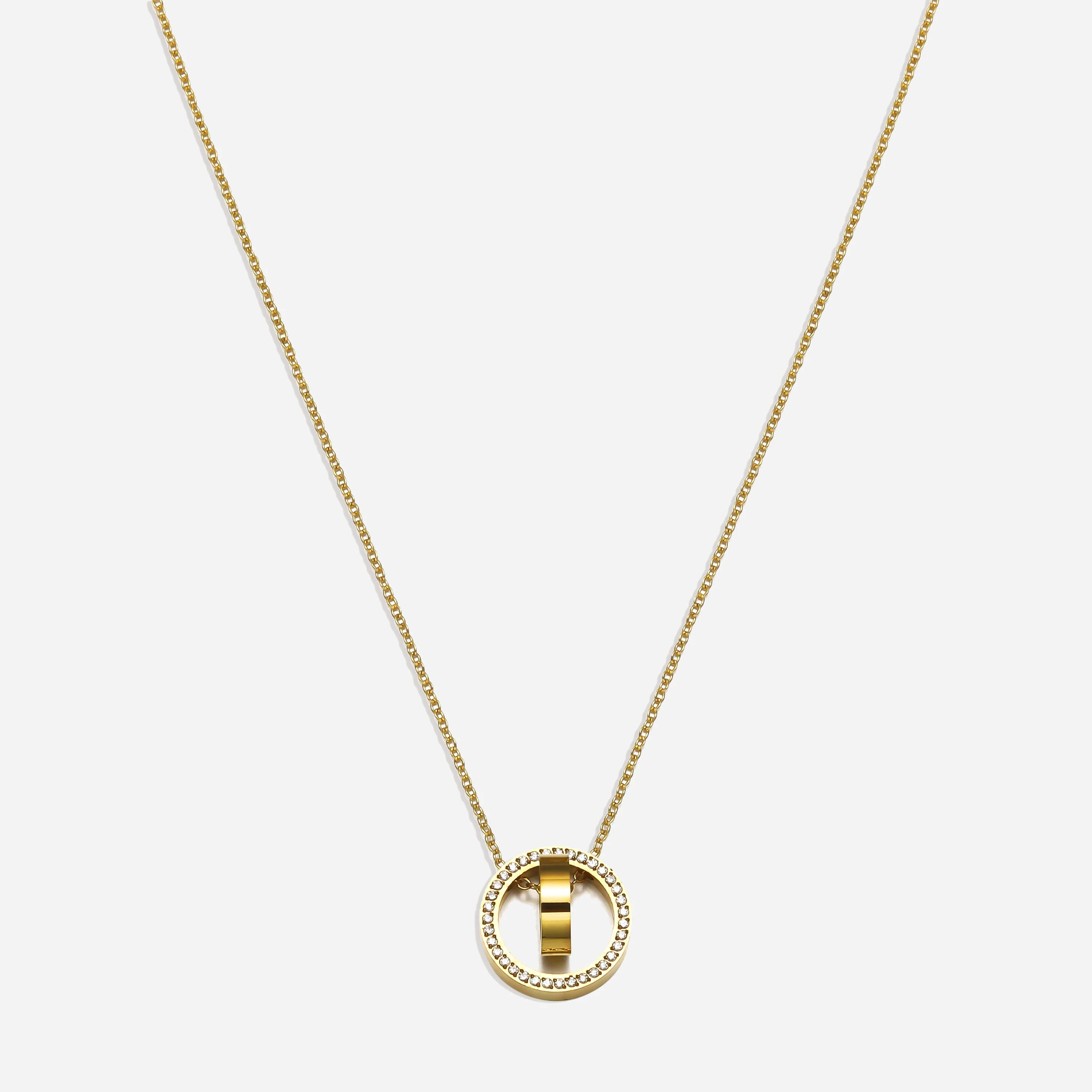 Marnie Pavé Duet Pendant Necklace | Victoria Emerson
