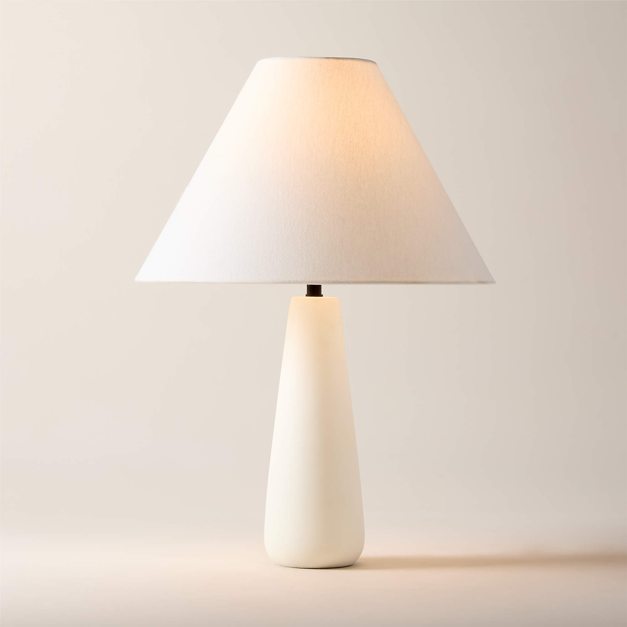 Polar White Cement Table Lamp + Reviews | CB2 | CB2