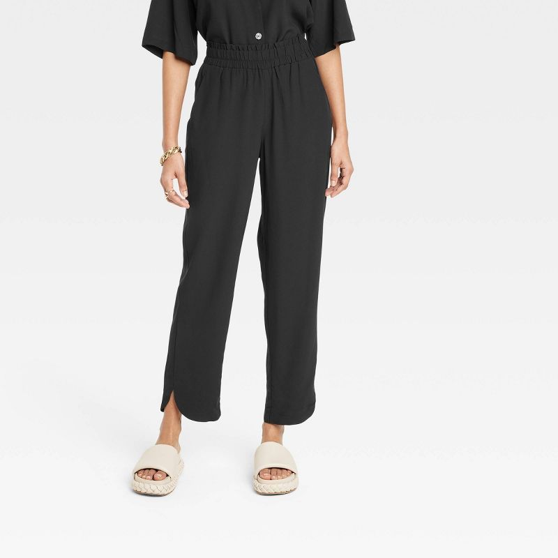 Women's High-Rise Tapered Ankle Crepe Pants - A New Day™ | Target