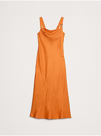 Draped Viscose-Linen Maxi Dress | Banana Republic (US)