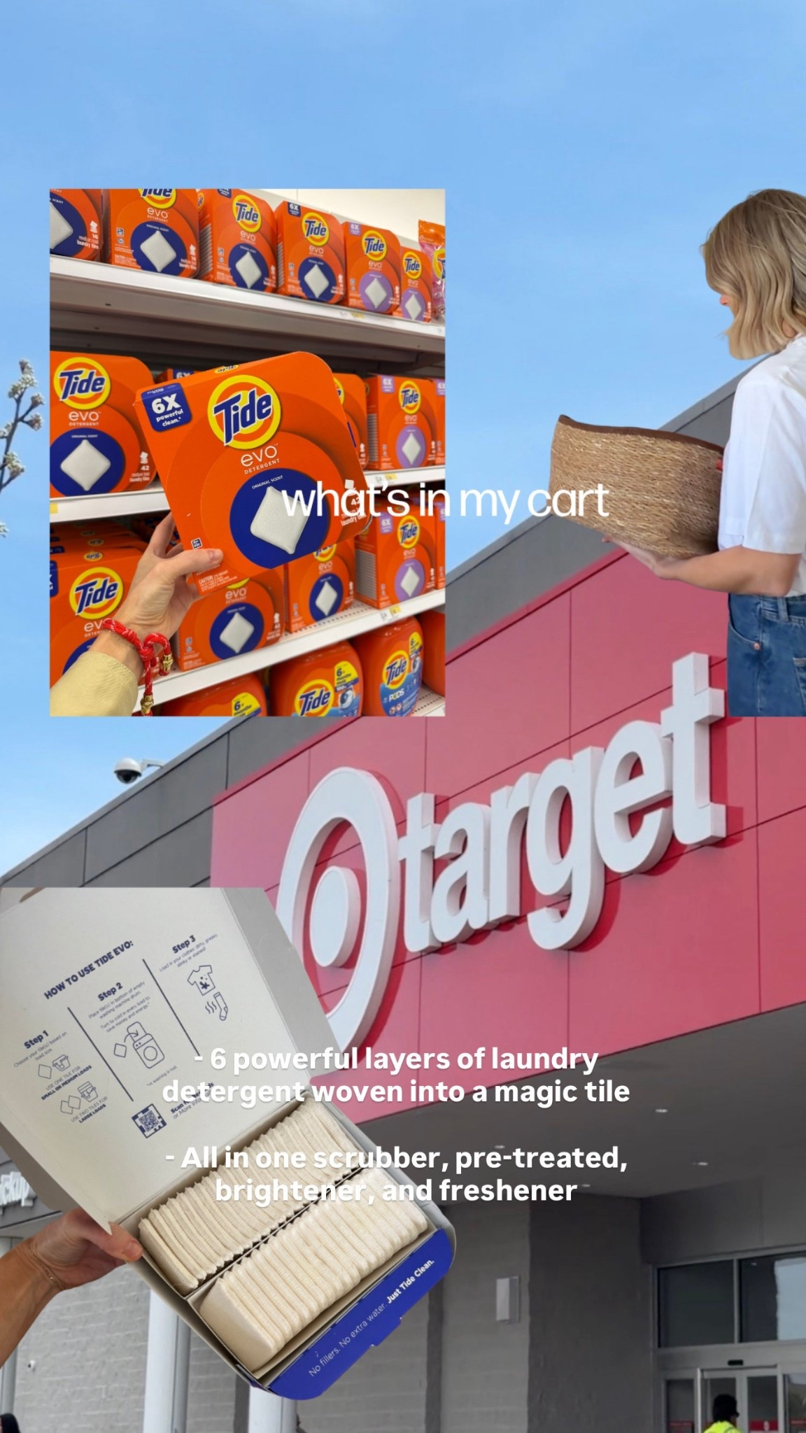 #ad Favorite cleaning products at target!! 6 powerful layers of laundry detergent  woven into a magic tile. All in one scrubber, pre-treater, brightener, and freshener

#TargetPartner #TidePartner #tide #tidevo
@tidelaundry @Target 

#LTKHome #LTKmomlife